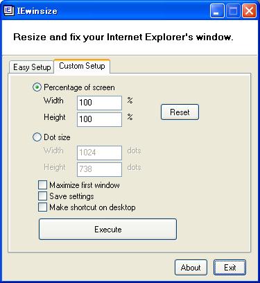 Screen Shot (Cunstom Setup)