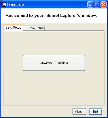 Screen shot (Easy Setup)
